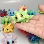 3D Printed Salamander Figures Animal Toys Multi-Joint Movable Simulation Eyes Fidget Toys Home Accessories Desk Decor Kids Gift - Image 2
