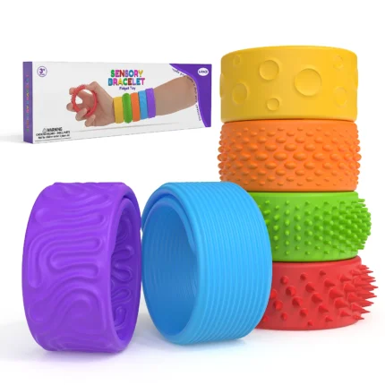 6PCS Fidget Toys Slap Bracelets Sensory Toys with Autism Textured Anxiety Relief Items for Adults Calm Down Classroom Toys