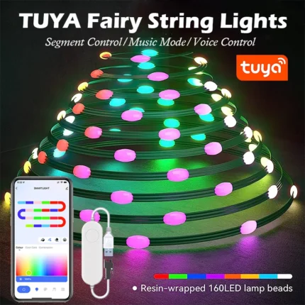 TUYA LED String 200 Led 20M Christmas Tree Fairy String Party Light Copper Wire String Lights For Home Parties Christmas Holiday