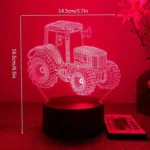 1pc Tractor 3D Night Light, 3D Optical Illusion Lamp With Touch & Remote Control, 16-Color Changing Ambient Light For Bedroom - Image 3