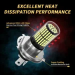 Guadsun 1PC Motorcycle Headlight Led Lights H4 BA20D P15D Super Bright 3014 144 12V 6000K White Moto Bulbs Accessories Fog Lamp - Image 6