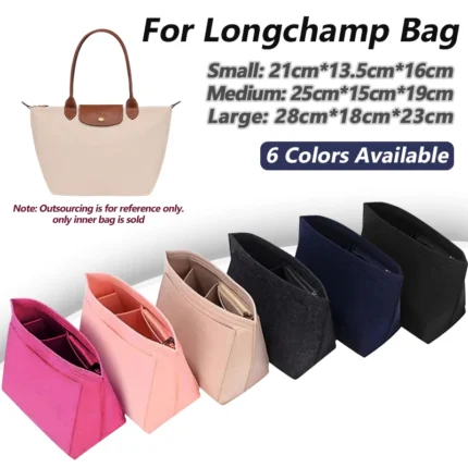 Felt insert Purse Organizer for Longchamp Le Pliage Series Handbag Insert