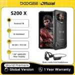 Global Version DOOGEE S200 X 5G Rugged Phone Android 16 48GB 512GB 6.72” FHD+120Hz Dimensity 7050 10100mAh AI Assistant NFC
