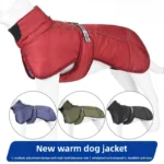 Medium and large dog autumn and winter reflective clothing windproof and thick cold proof safe and thick clothing for night time - Image 2