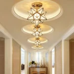 Creative Crystal Ceiling Light Black/Gold Modern Crystal Ceiling Lamps for Living Room Hallway Aisle Bedroom Indoor Lighting - Image 5