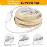 Dimmable COB LED Strip Light 220V 110V Wall Touch Switch 23key Remote Power Kit 288LED Flex Ribbon High Density Linear Lighting - Image 2