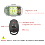 1/2/4pcs Wireless LED Drone Strobe Light for Motorcycle Car Bike Remote Control Anti-collision Warning Light Signal Light - Image 2