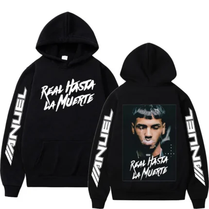 Rapper Anuel Pullover Real Hasta La Muerte print Autumn fleece hoodie Regular Long Sleeve clothes Fashion Streetwear Sportwear