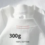 300g Cotton T Shirts Men Short Sleeved Heavyweight Summer Round Neck Loose Breathable Shirt for Men Women Basic Tee