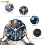 Bohemian Dreamcatcher with Feathers Wall Clock, Bedroom Living Room Decor, Silent Quartz Movement Artistic Timepiece - Image 4