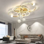 Modern Luxury Crystal LED Ceiling Light Simple and Suitable for Living Dining Room Bedroom Lights Home Decor Light Fixture - Image 2