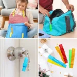 24PCS Mini Pop Tube Keychains Fidget Sensory Toys Bulk Fidget Pop Tubes Party Favors for Kid Stress Relief Anxiety Keyrings Toys - Image 2