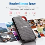 High speed external hard drive 2TB USB 3.1 interface shockproof and portable, suitable for fast data transfer in laptops/PCs/Mac - Image 2