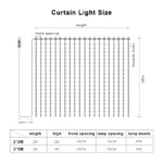 Smart BT APP DIY Text Anime Pattern Display RGBIC Fairy LED Curtain Light String Music Sync Valentine's Day/Birthday/Party Decor - Image 2