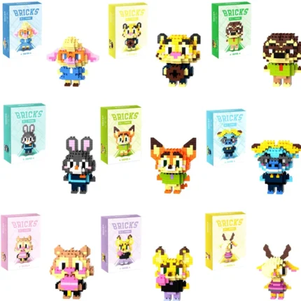 Disney Zootopia Building Blocks Judy Hopps Nick Wilde figure Zootropolis Blocks Cartoon Character Model Toys for Children Gifts