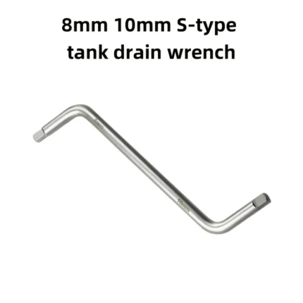 8mm and 10mm oil sump nut key, square drive wrench, car and gearbox drainage/filling, durable metal structure, car maintenance t