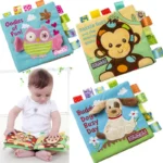 Cloth Books Toys for Newborns Animal Style Monkey Dog Cloth Books Baby Learning Educational Fabric Book Kids Sensory Infant Toys