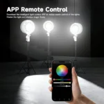 YSKE 200W Bi-Color LED Video Light Professional Live Streaming Lighting Kit CRI 97+ 2700-6500K with Portable Bag for Vloggers - Image 4