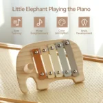 Children's Montessori Toys Baby Sensory Sound Stimulation Toy Baby's Musical Instrument Wooden Cartoon Animal Xylophone Toy Gift - Image 3
