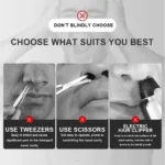 Dual-Head Nose Hair Trimmer Manual Set - Anti-Cut Shaver Kit for Men & Women - Safe Nose Hair Clipper for Easy Grooming - Image 3