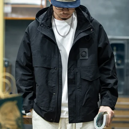 Spring and autumn new men's cargo jacket coat large size fashion brand loose casual jacket jacket