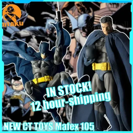 In Stock Ct Toys Batman Blue Hush Version Mafex 105 Black Version Dc Bat Man Anime Action Figure Model Statue Collect Gifts Toys