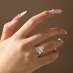 ATTAGEMS 925 Sterling Silver Luxury Women Ring Flowers DVVS1 Moissanite Pear-cut Classical Band Engagement Wedding Fine Jewelry - Image 5