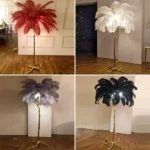 Living Room Sofa Side Floor Lamp Nordic Creative Ostrich Feather Standing Floor Light Home Decor Indoor Bedroom Bedside Fixture - Image 5