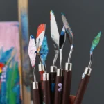 5/7 Pcs Set Art Oil Painting Scraper Palette Knifes Stainless Steel Artist Students Watercolor Pigment Wooden School Stationery - Image 4