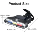 Bicycle Tail Light USB Rechargeable Bike Taillight Solar Power Long Endurance Cycling Rear Lamp Bright Mtb Warning Flashlight - Image 6