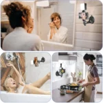 LED Selfie Light Phone Holder,Multi-Directional Dual 360 Rotating Suction Cup Phone Mount for Video Recording Content Creator - Image 2