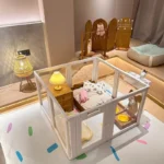 Transparent Pet Playpen for Small Medium Dogs Indoor Puppy Pen with Door Portable Fence Kennel Foldable Cage for Puppy Kitten - Image 2