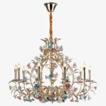 European floral design Chandelier Modern rose decorative chandelier lighting Nordic living room ceramic flower chandelier - Image 6