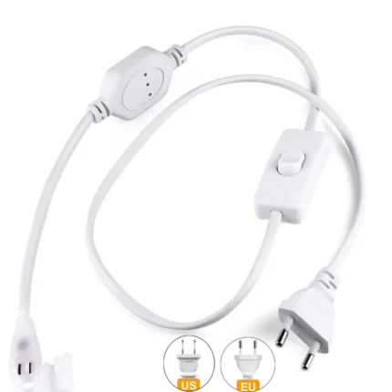 EU Plug For 220v COB LED Strip Power Supply Plug With Button Switch Cable,US Plug 110V LED Tape Light Switch line