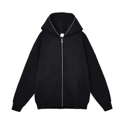 Casual wear black grey blue zippered hooded sweatshirts hip-hop streetwear single-breasted sweatshirts