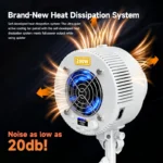 YSKE 200W Bi-Color LED Video Light Professional Live Streaming Lighting Kit CRI 97+ 2700-6500K with Portable Bag for Vloggers - Image 3