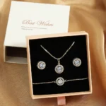 ZAKOL 3 Pcs Jewelry Set Gift For Women Shiny AAA Cubic Zirconia Earrings Bracelet Necklace Set Accessories With Gifts Box - Image 2