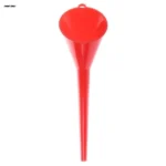Multi-function Red/Yellow Motorcycle Car Long Mouth Funnel Engine Machine Funnel Fueling Funnel Gasoline Oil Diesel Additive - Image 2