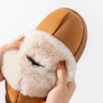 2025 High Quality of Women's Fashion Snow Boots Fluffy Plush Faux Fur Soft Slippers Winter Indoor Comfortable Home men's Shoes - Image 6