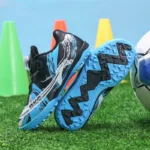 Autumn New Rotating Buckle Football Shoes Children's Outdoor Anti slip Sneaker Professional Competition Training Shoes - Image 3