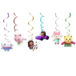 Gabby Dollhouse Birthday Decoration Disposable Tableware Napkins Cups Tablecloth Plates Gabby Cat Balloon Supplies Party Favor - Image 3