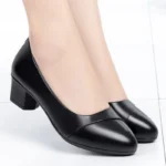 2025 Women's Soft Leather Loafers | Low Heel Slip-On Pumps | Non-Slip Comfort Flats | Spring/Summer Office & Mom Sho