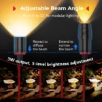 SmallRig RM 03 Macro Photography LED Light 5 Colors with Diffuser, Four-Leaf Barndoor Spotlight Stop Motion Animation Windproof - Image 3