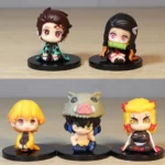 Anime Demon Slayer Doll Toy Nezuko Tanjirou Zenitsu Inosuke Kyoujurou Kanawo Action Figures Model Toy Kid Xmas Birthday Gift