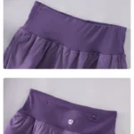 DRUR Knee Length Yoga Pants Summer 2 In 1 Gym Running Shorts Women High Waist Workout Leggings Yogawear Fitness Clothing New - Image 4