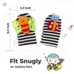 Foot Socks Wrist Rattles Set Newborn Toys Baby Boy Girl Brain Development Infant Toys Hand and Foot Rattles Suitable Babies - Image 3