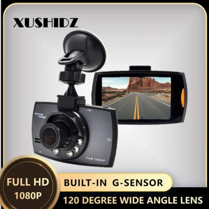 XUSHIDZ Dash Camera Q02 1080P Full HD Dashcam DVR Car Camera Vehicle Video Recorder Wide Angle Cam G-sensor Loop Recording WDR