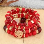 New Acrylic Beads Chain Bracelet Set For Women Tree Of Life Charm Elastic Bangle Female Bohemian Jewelry Accessories - Image 5
