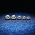 Real D Color VVS Moissanite Stud Earrings Sterling Silver 2CT Diamond Wedding Earrings 14K Yellow Gold Jewelry Women Earring - Image 4
