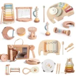 Children's Montessori Toys Baby Sensory Sound Stimulation Toy Baby's Musical Instrument Wooden Cartoon Animal Xylophone Toy Gift